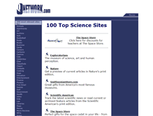 Tablet Screenshot of 100topsciencesites.com